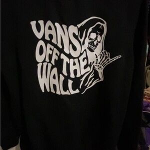 Vans Black Hoodie with Skeleton Graphic